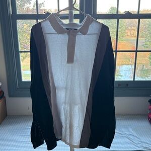 PacSun White and Black Polo Shirt